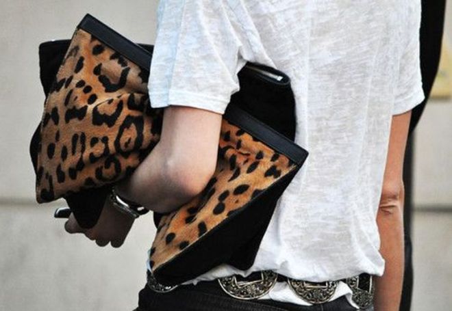 leopard clutch