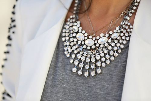 silver statement necklace