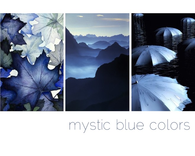 mystic blue colors - by Myra Madeleine