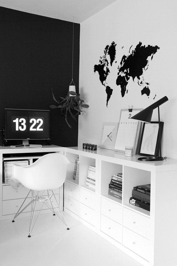 10 inspiring work spaces in black and white - by Myra Madeleine
