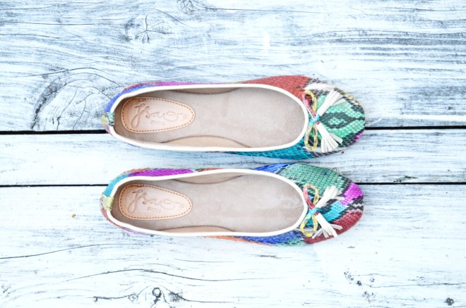 python leather ballerina's | Myra Madeleine