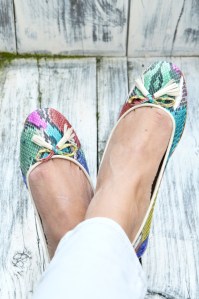 python leather ballerina's | Myra Madeleine