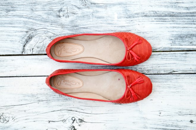 python leather ballerina's | Myra Madeleine