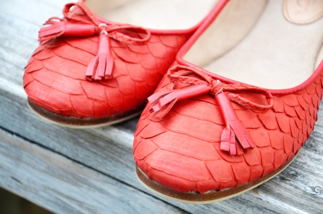 Python leather ballerina's |Myra Madeleine