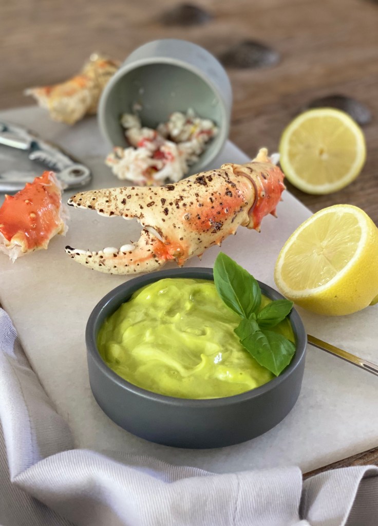 zelfgemaakte basilicum mayonaise