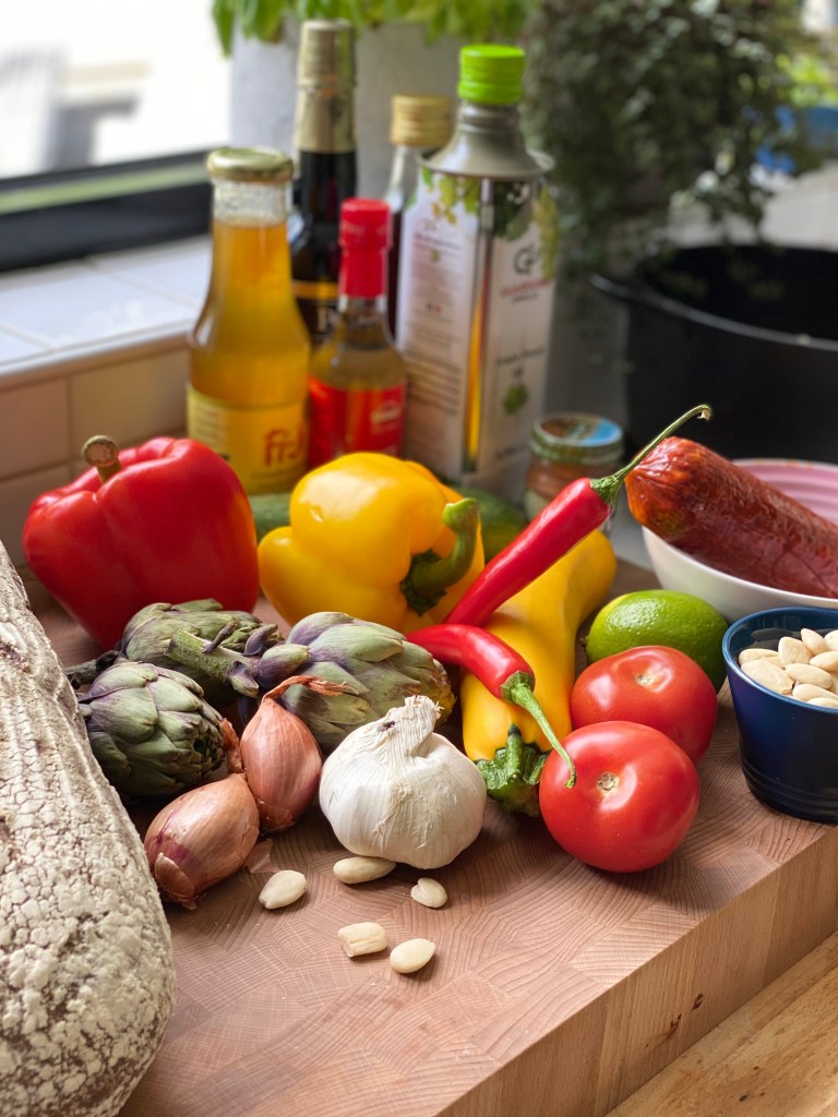 bergse ansjovis met spaanse vinaigrette