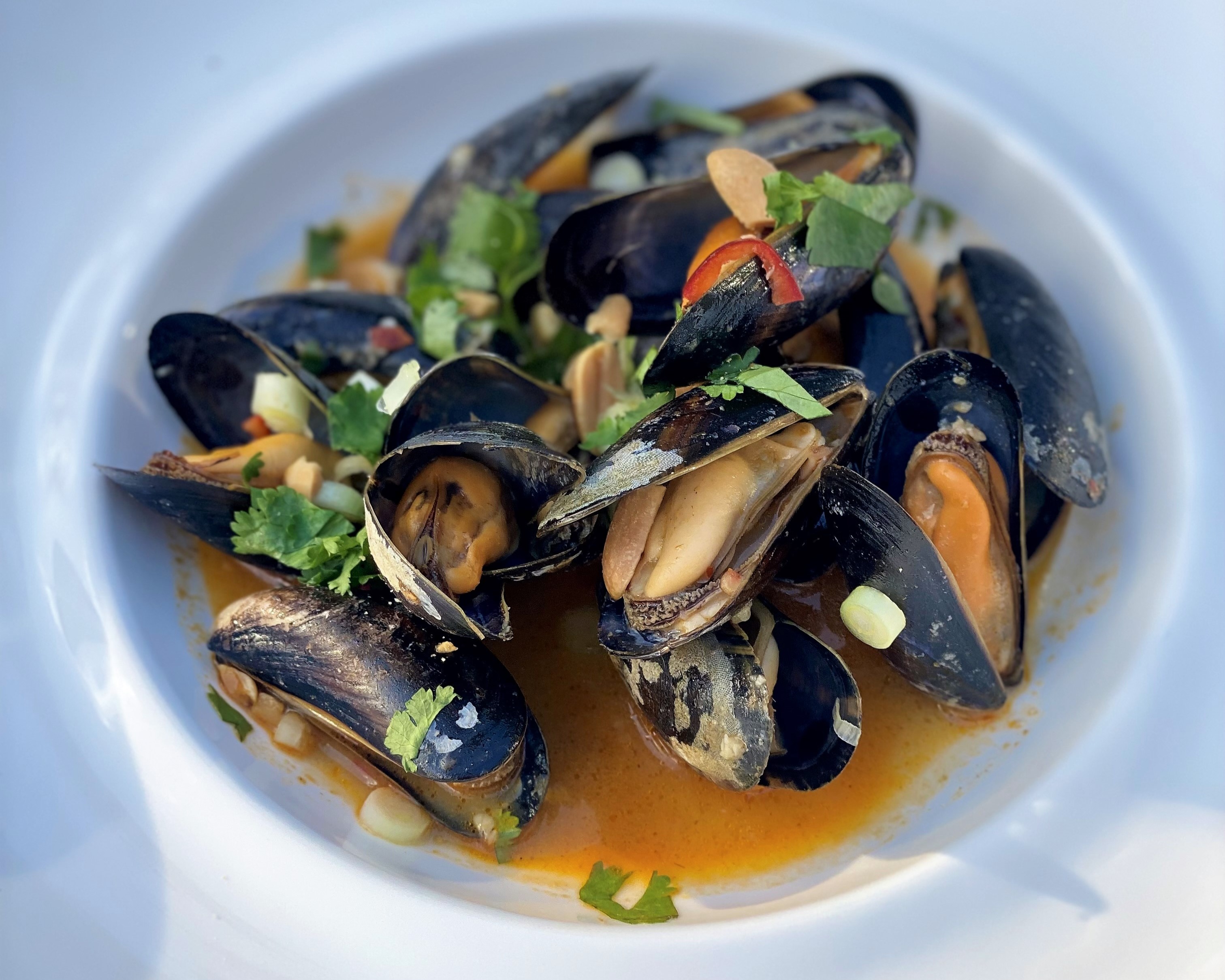 Mosselrecept rode curry en kokos